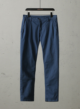 51SHOP男装 男士商务休闲裤春秋款小直筒合体男裤直筒长裤