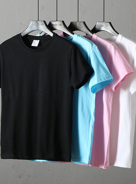 51SHOP男装 纯棉高支纱基础款百搭潮流四季通用简约基础圆领T恤
