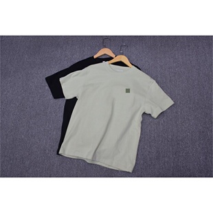 MIX家 欧美系 春款 男女厚实磨毛休闲短袖短袖 黑绿 2色