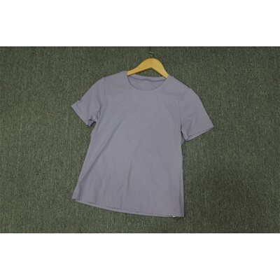 MIX家  欧美系 女装裸感透气运动速干短袖  白绿紫棕 4色