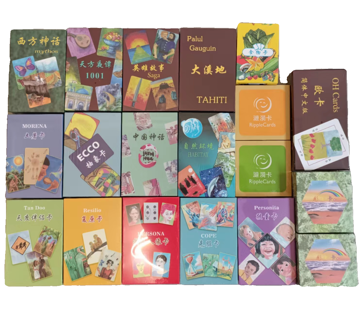 OHoh欧卡全家福 主卡和副卡全套 心理咨询卡牌 可开发票