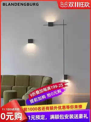 Nordic bedside lamp minimalist modern living room background wall designer stair bedroom lighting Net red outdoor wall lamp
