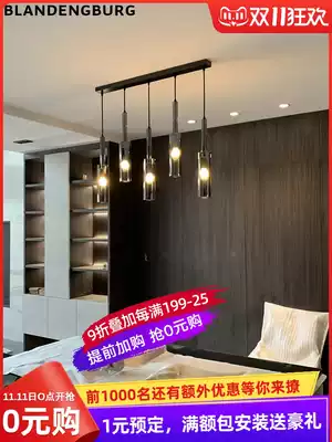 Dining room chandelier modern simple light luxury crystal three-head dining room lamp personality designer living room Tea Room bar lamp
