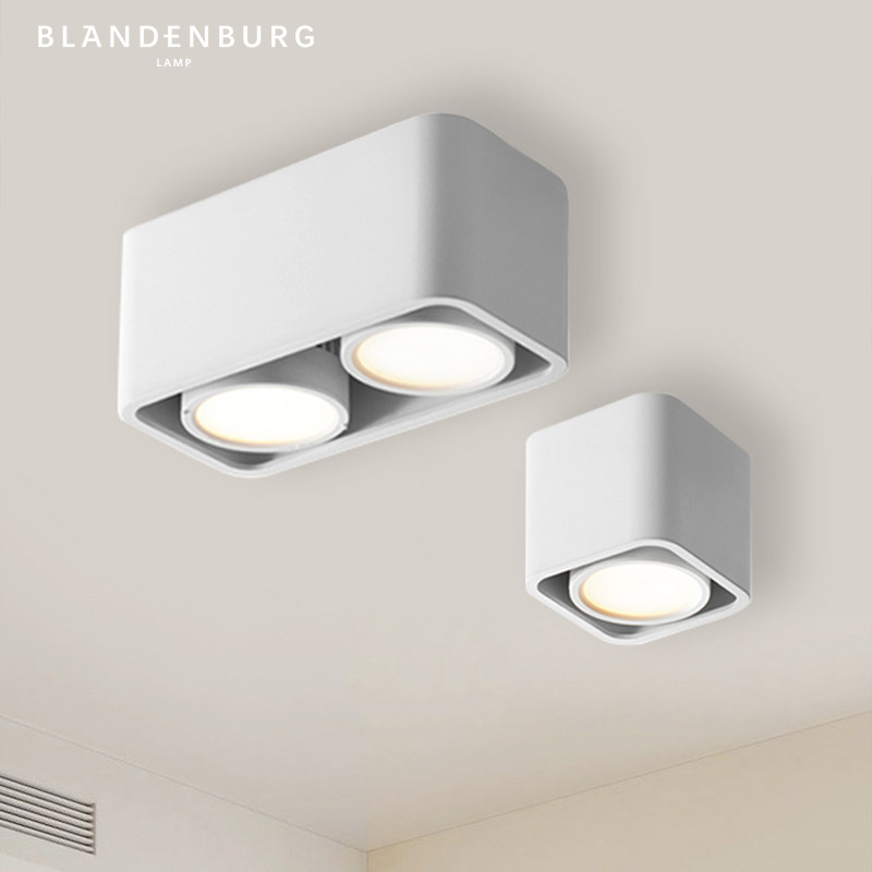 明装斗胆灯现代简约设计感客厅装饰无主灯北欧极简新款方形盒子灯