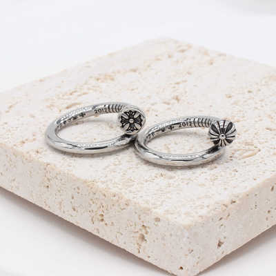 复古潮牌十字架情侣戒指