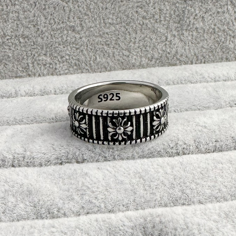 十字架条纹戒指男潮女尾戒