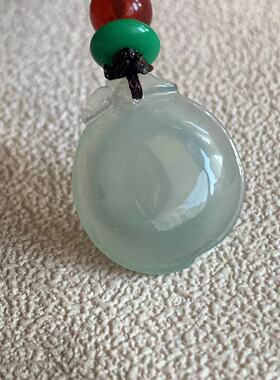 缅甸翡翠吊坠A货冰起胶白色福瓜挂件白冰吊坠福瓜挂件一物一证