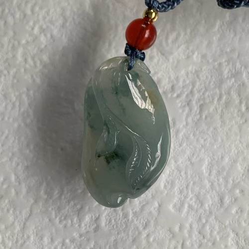 缅甸翡翠吊坠蓝色飘花福瓜吊坠