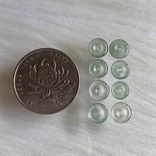 缅甸A货翡翠多彩糯冰小平安扣