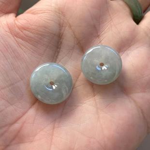 缅甸玉缅甸天然A货翡翠吊坠糯冰底色底小平安扣挂件一物一证