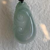 缅甸天然翡翠A货吊坠冰种绿色浅绿色冰起胶葫芦叶子佛公如意挂件