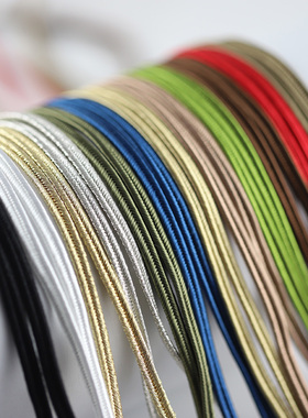 日本进口 AFE 12色3MM双面装饰带法式刺绣材料钉珠服装辅料