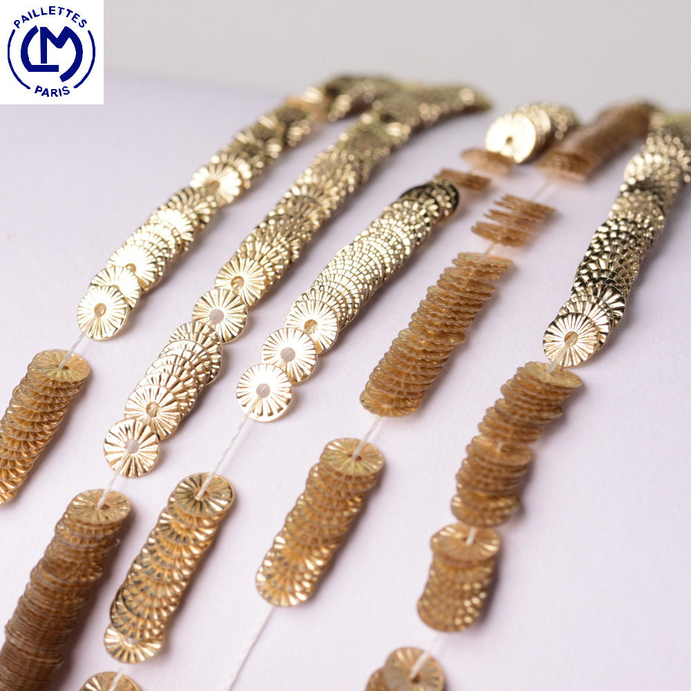 法国金色刺绣钉珠辅料亮片