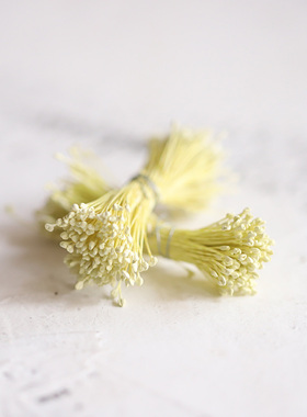 Art flower 湾制手工DIY材料 黄色玫瑰花心 花芯布艺花烫花器专用