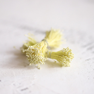 黄色玫瑰花心 湾制手工DIY材料 花芯布艺花烫花器专用 flower Art