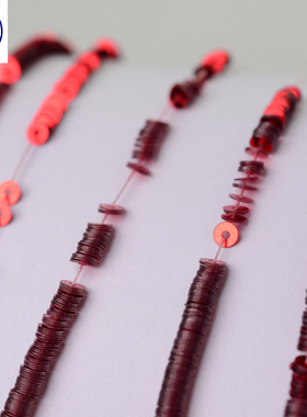 镜面系列 法国进口LM亮红色金属光泽亮片法式刺绣材料服装辅料