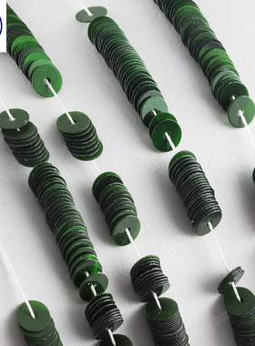 贝壳系列 法国进口LM贝母光泽4mm墨绿色亮片法式刺绣材料服装辅料