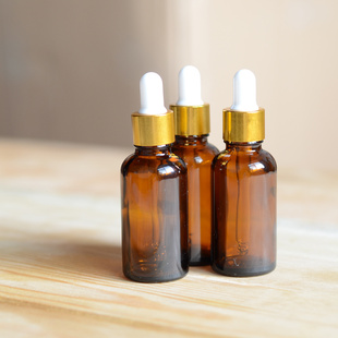 茶色染液分装保存瓶 染料滴瓶烫花器配套工具30ML