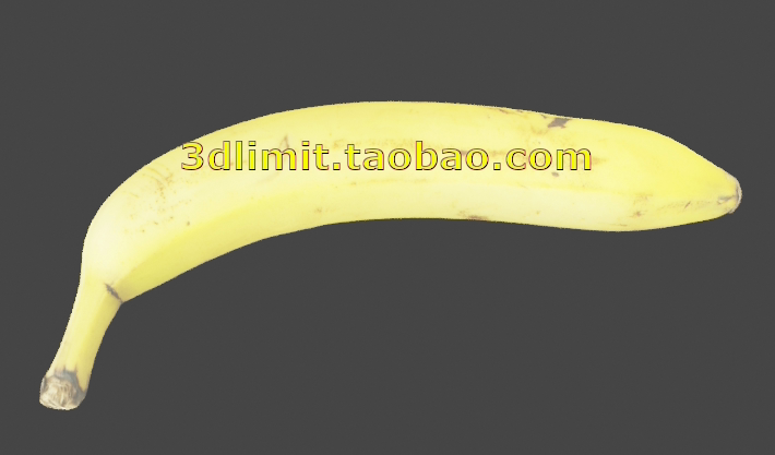 香蕉模型obj格式带贴图适用于3dmax c4d 犀牛rhino maya sketchup