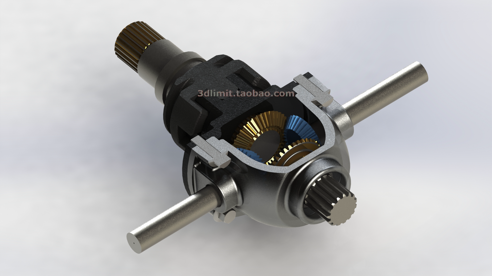 solidworks齿轮箱模型1 igs step适用于 proe creo freecad ugnx