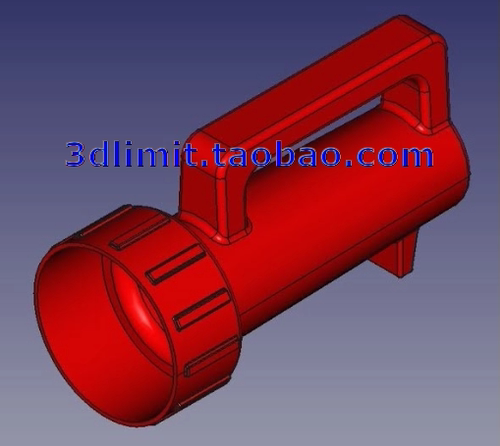 FreeCAD强光手电筒 设计制作视频教程 Proe SolidWorks UGNX CREO