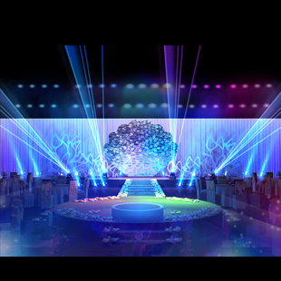 3D婚庆设计婚礼设计庆典舞台舞美效果图设计喷绘平面迎宾签到设计