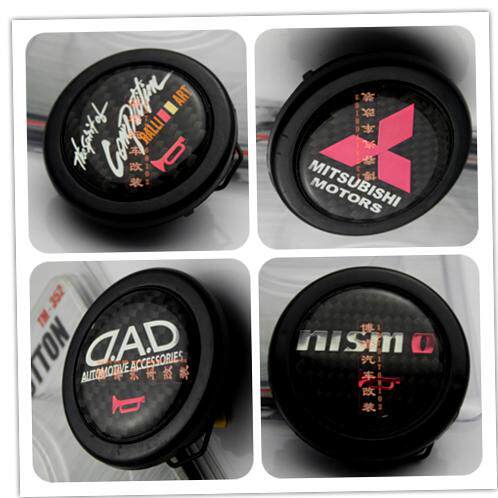 改装方向盘赛车方向盘喇叭按钮碳纤喇叭按键喇叭盖通用卡位开关