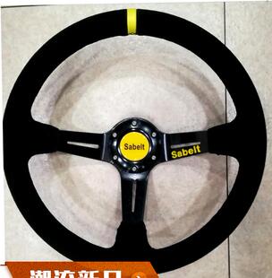 改装绒毛翻皮毛pvc通用竞技方向盘无限小红书磨砂皮方向盘改装件