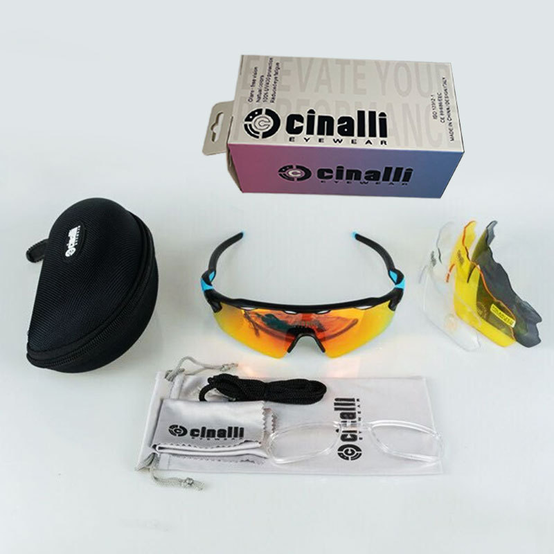 cinalli 078 PC变色骑行镜 自行车户外铁三偏光 跑步骑行镜