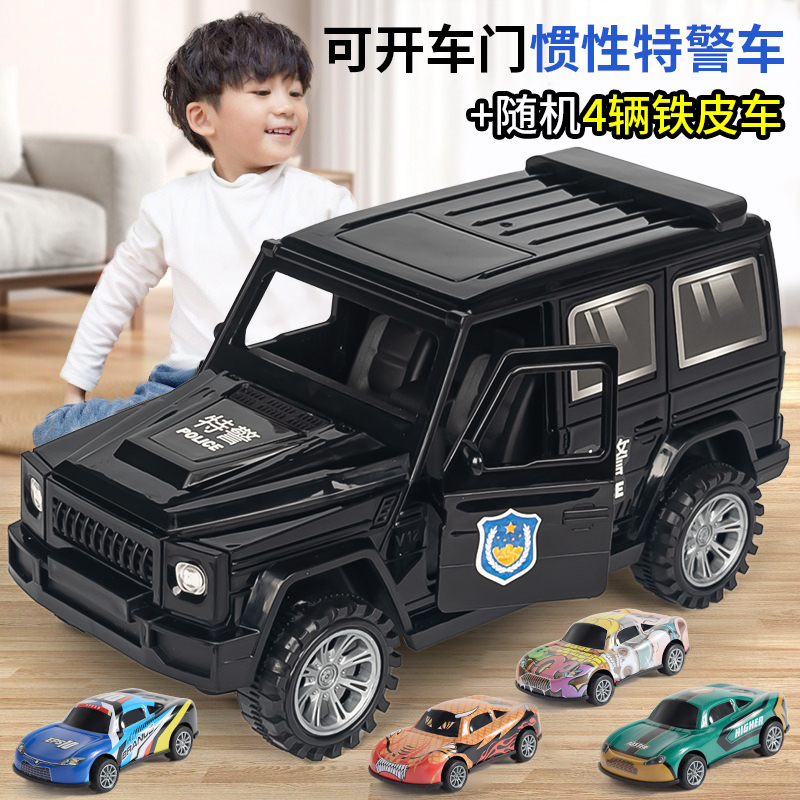 大号惯性汽车合金回力车套装男孩玩具汽车黑色大G车男孩生日礼物3