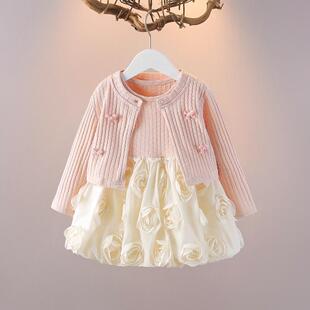 女童连衣裙春秋装新款洋气儿童公主裙女宝宝春秋季长裙小女孩裙子