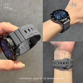 秋冬新款 卡素运动透气硅胶高级感适用华为gt4手表带watch男3女pro