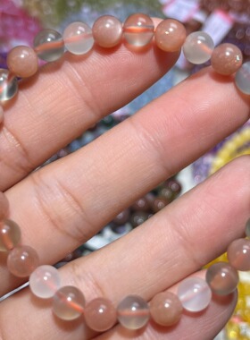 NO.3119天然彩月光手链6.4mm10.6g