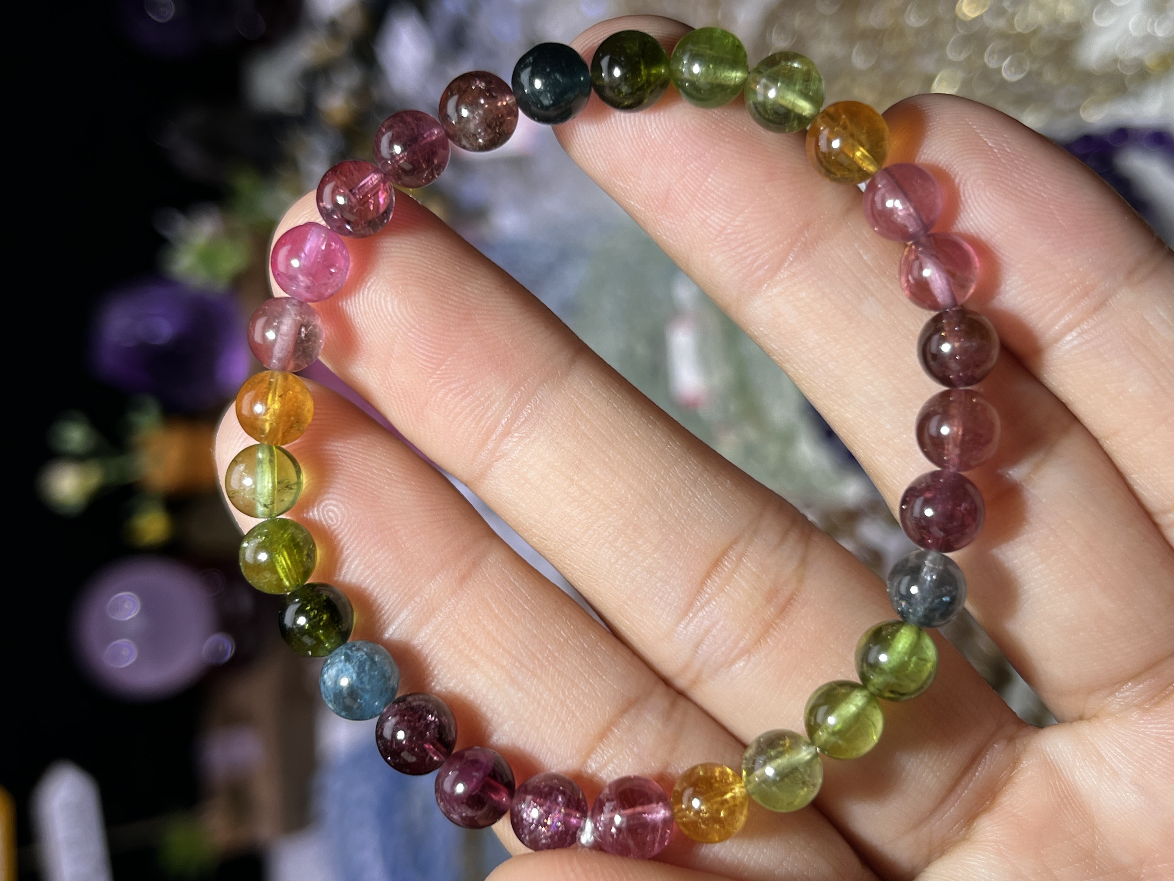 NO.5518天然碧玺手链6mm10.5g