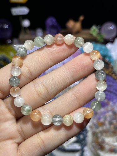 NO.8955天然彩兔毛手链7mm12.9g