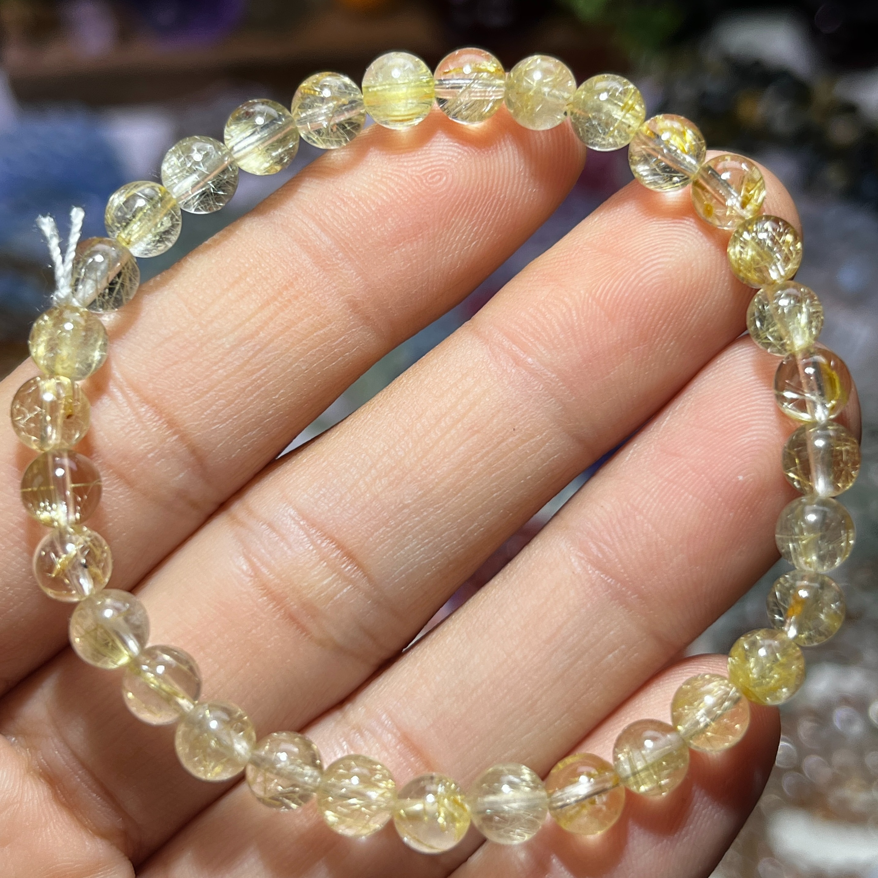 NO.5559天然金发晶手链5.7mm8.4g