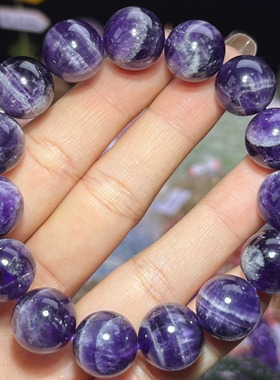 NO.5867天然梦幻紫水晶手链14.5mm65.9g