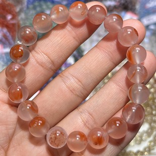 NO.3890天然冰飘南红玛瑙手链9.6mm25g