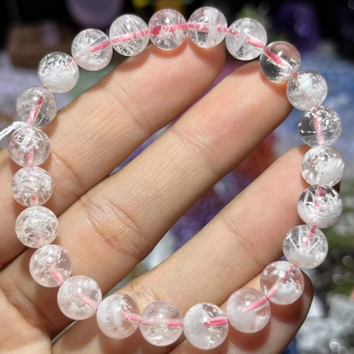 NO.5315天然雪花幽灵手链8mm17.2g