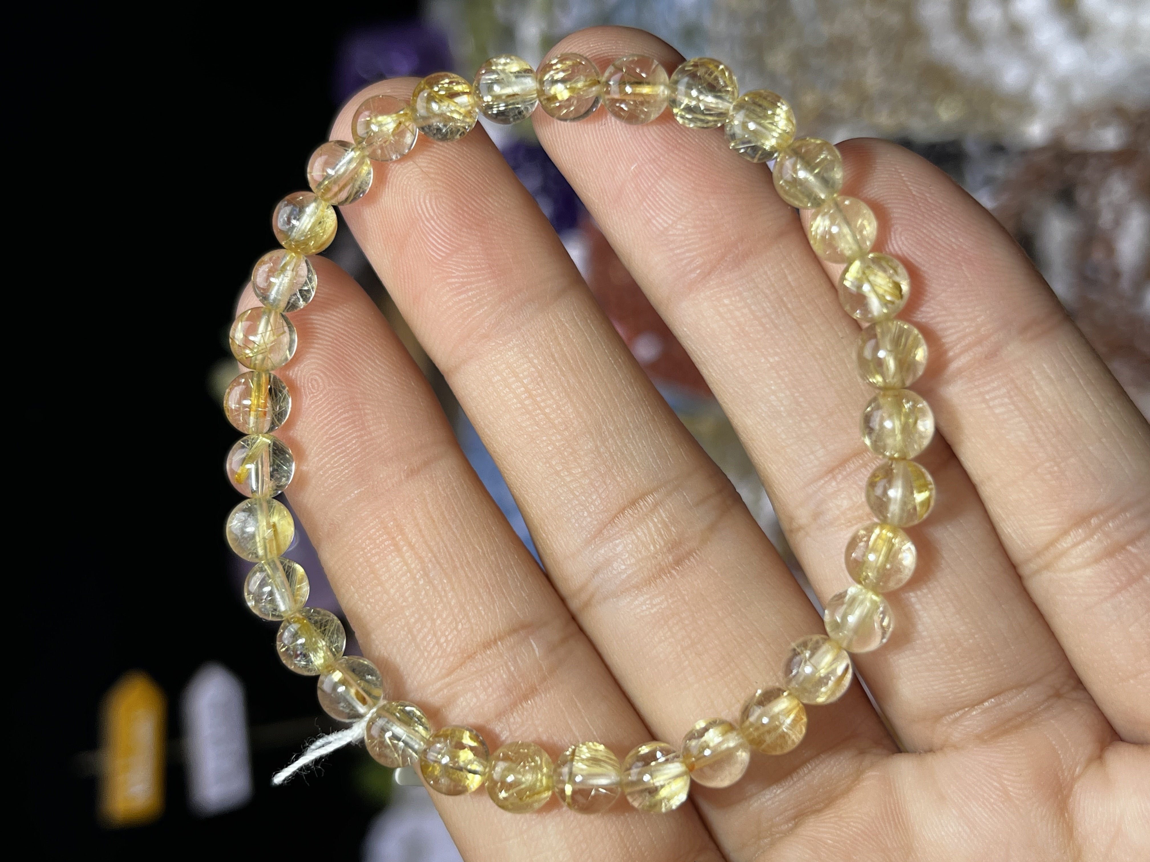 NO.5372天然钛晶手链5.5mm8.2g