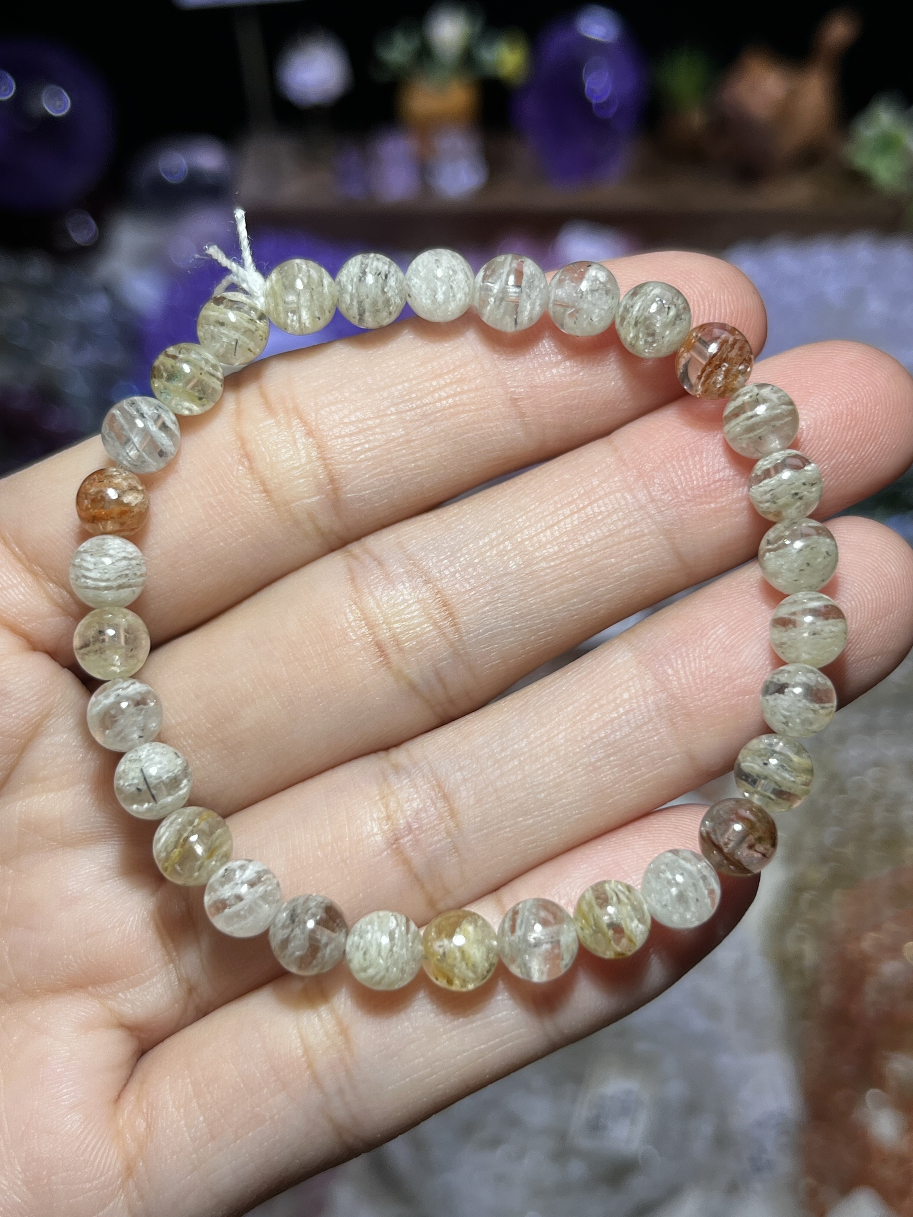 NO.9325天然四季幽灵手链6mm9.5g