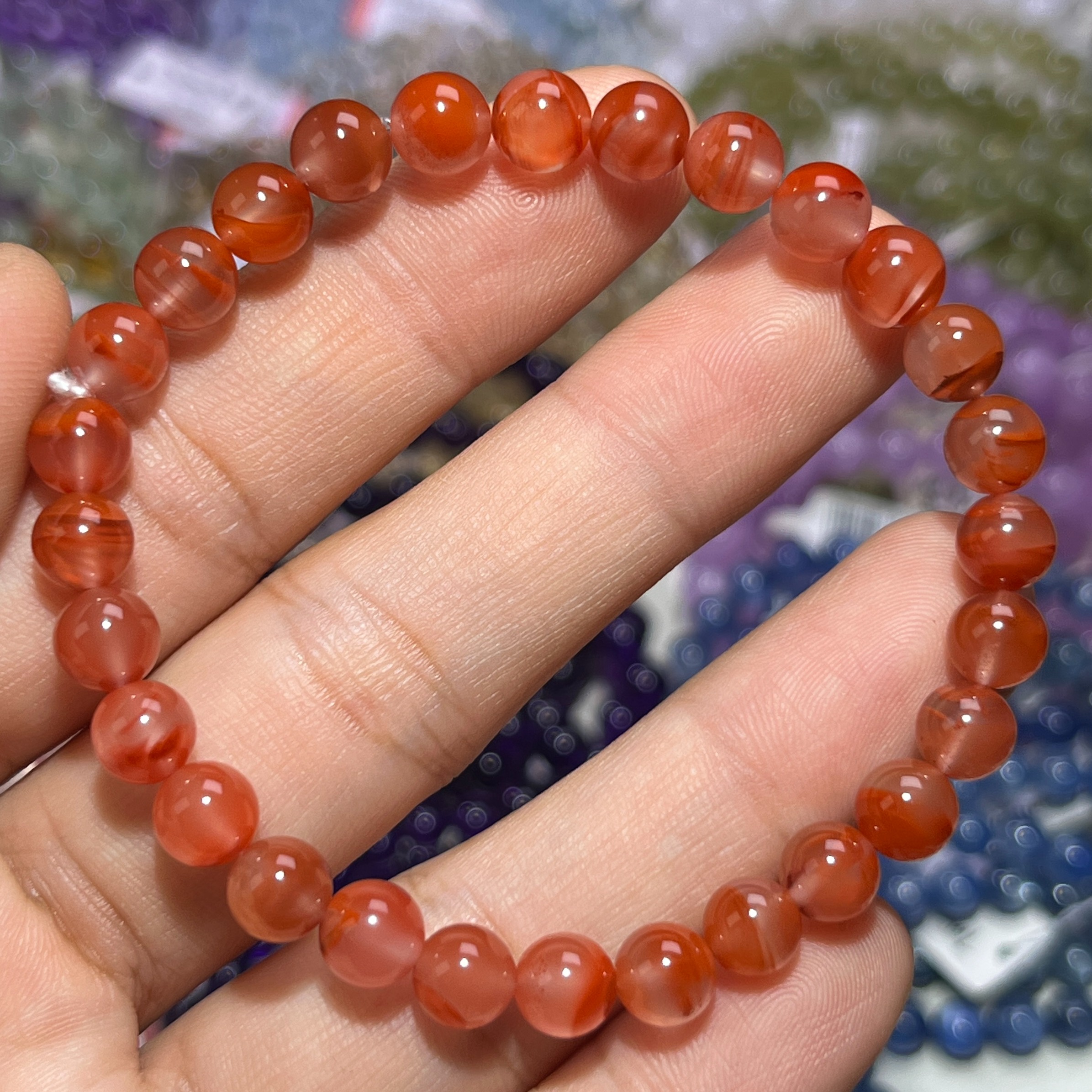 NO.5117天然南红玛瑙手链6.7mm11.9g