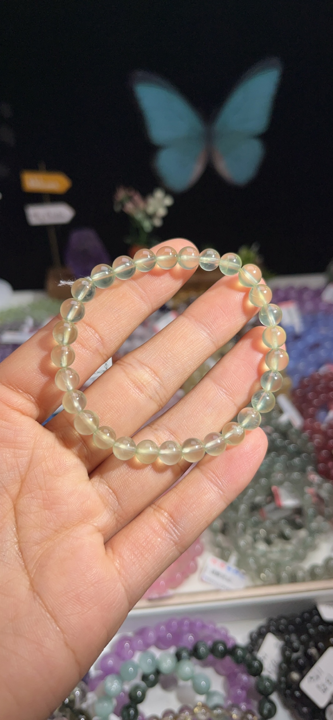 NO.2701天然绿葡萄石手链6.5mm12.4g