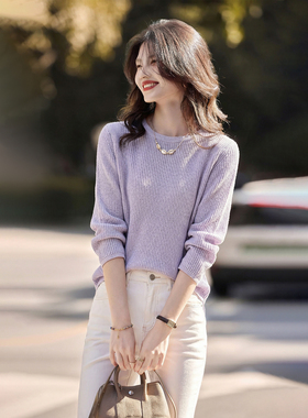 2026年春季新款纯色套头针织衫SXZZS26019