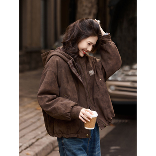 连帽短款羽绒服2025年冬季新款90绒厚外套上衣女装SXYRF25073