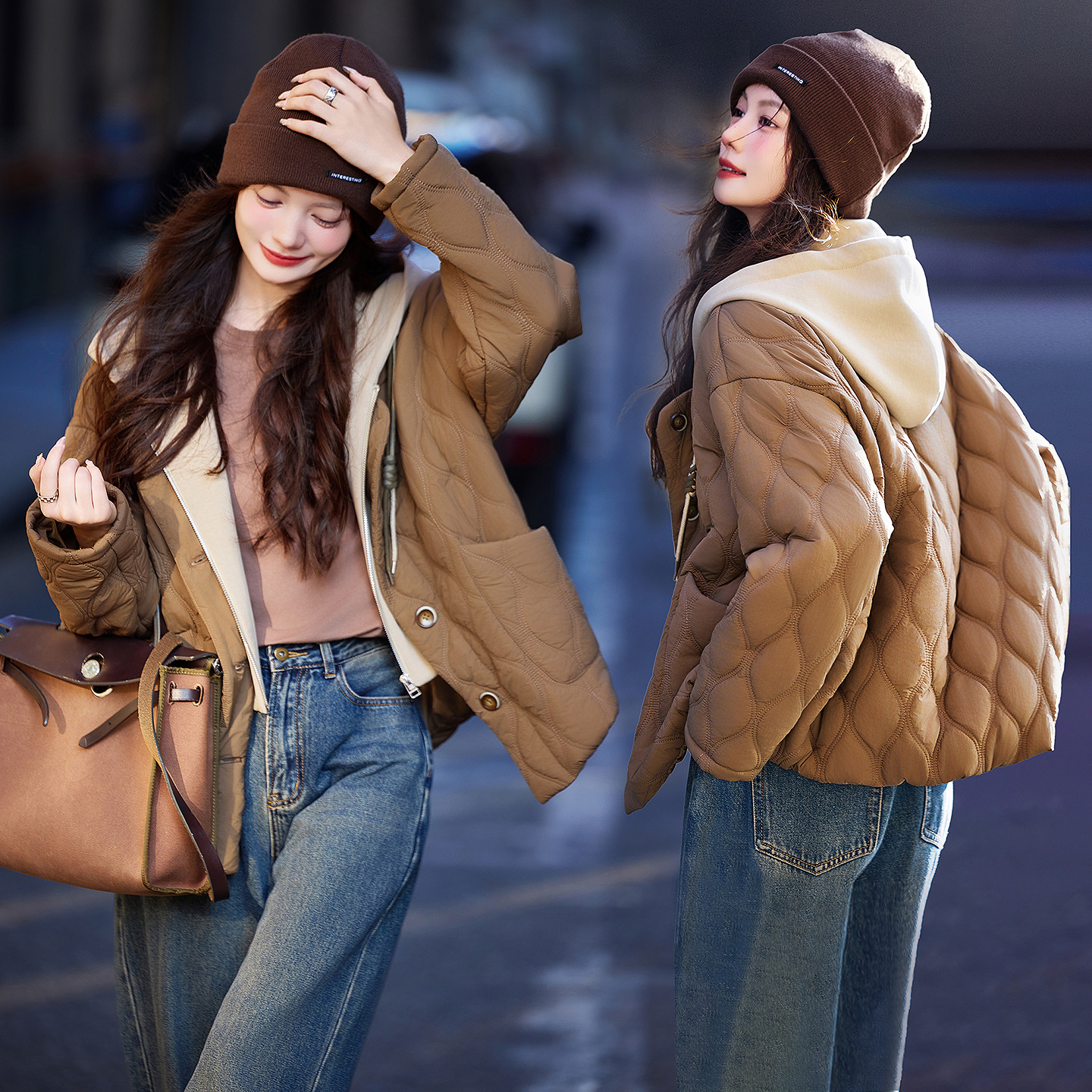 连帽棉服女新款冬季棉衣短款假两件加厚保暖外套,女装/女士精品,棉衣/棉服,淘宝优惠券,粉丝福利购,淘宝优惠卷