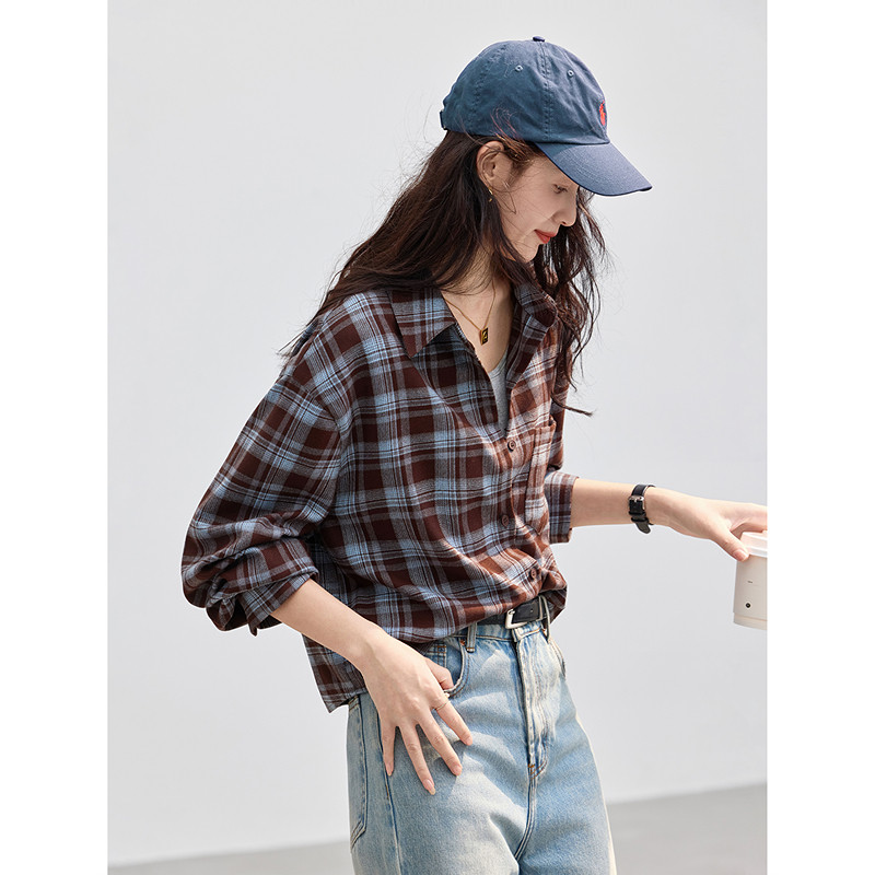 苏醒的乐园2026春季新款休闲格子衬衫背心两件套装女