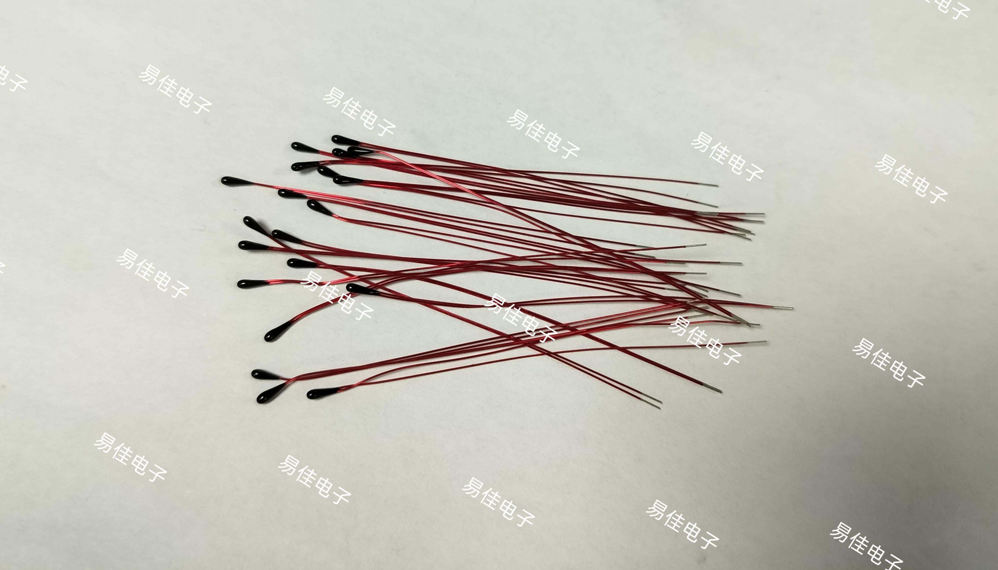 NTC热敏电阻1%漆包小黑头MF52B B值3950 3435 100k 60mm