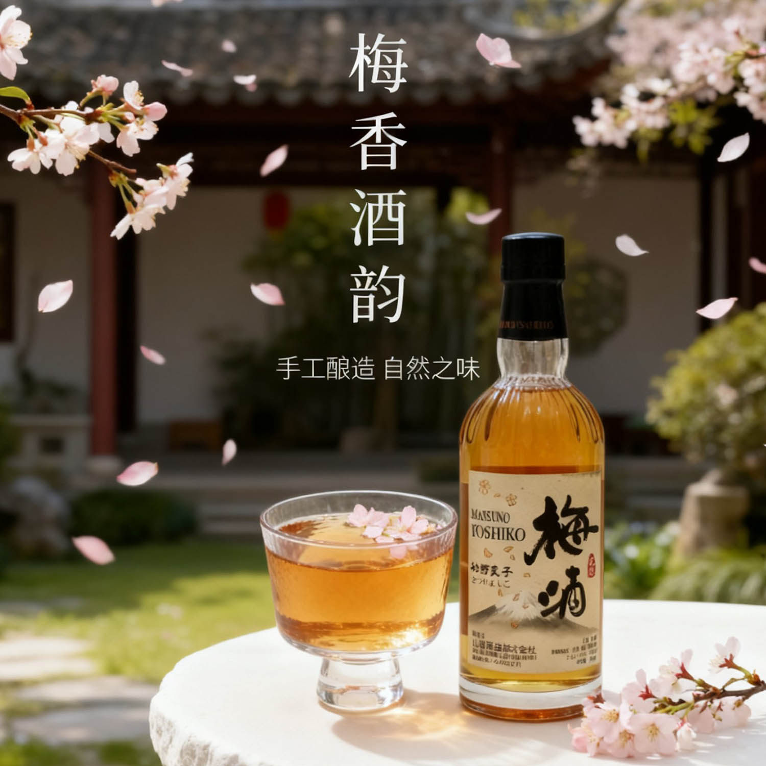 日本产松野良子本格梅酒300ml完熟梅子酿造口感酸甜均衡原瓶进口图片