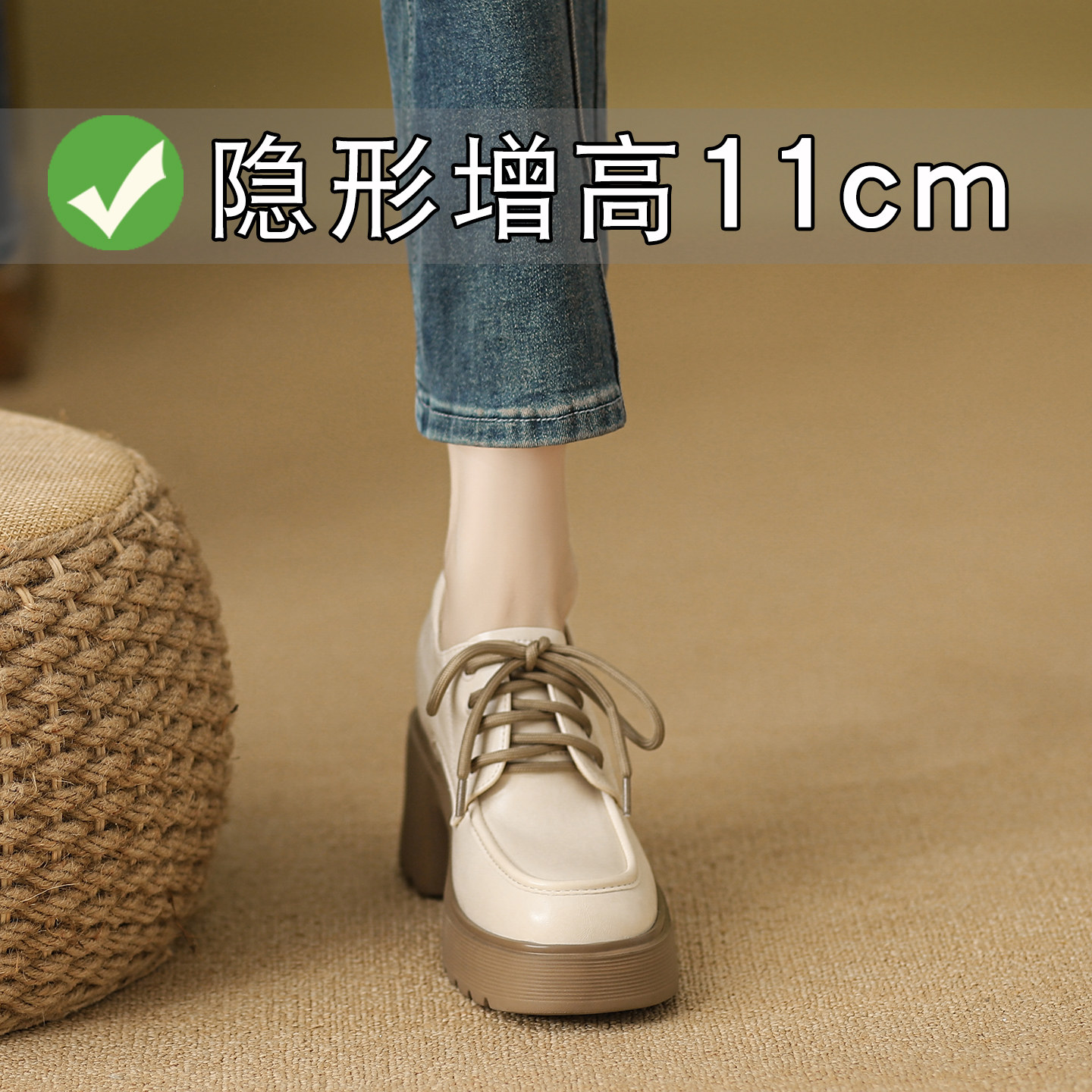 时尚新款高跟小皮鞋女式法式单鞋